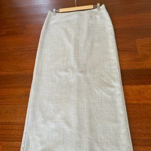 Talbots Long Straight Skirt light gray size 10